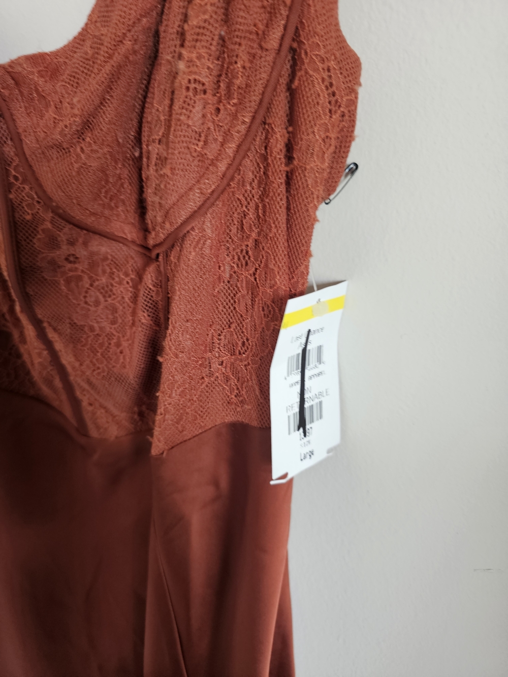 Revolve Astr the Label Satin Bustier Midi Dress in Rust - Picture 5 of 7